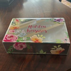 NWT Nordstrom American Atelier Mirror Jewelry Keepsake Box Velvet Lined Treasure